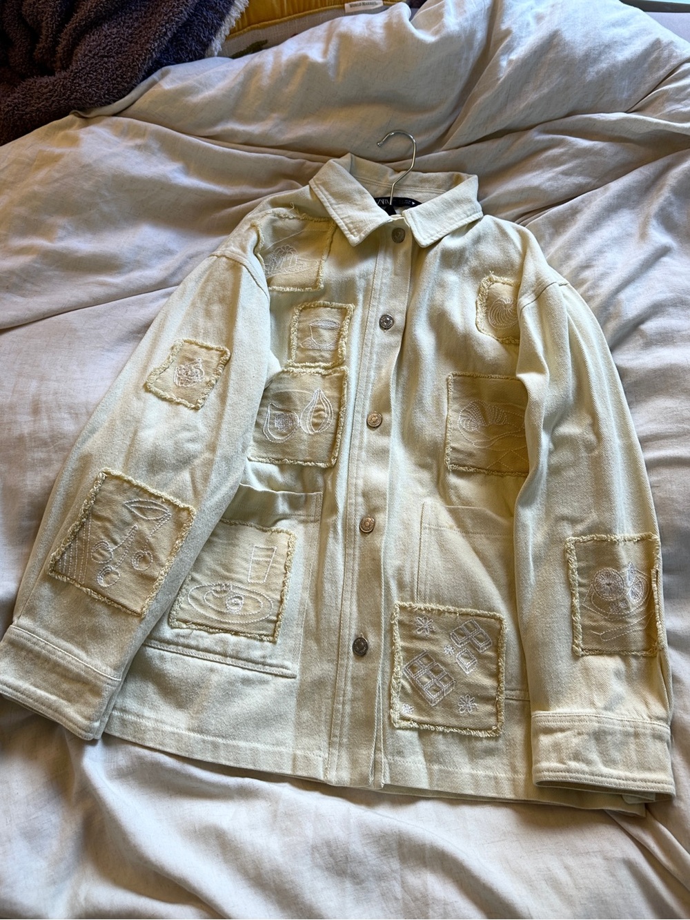 Yellow Patchwork Denim Jacket
